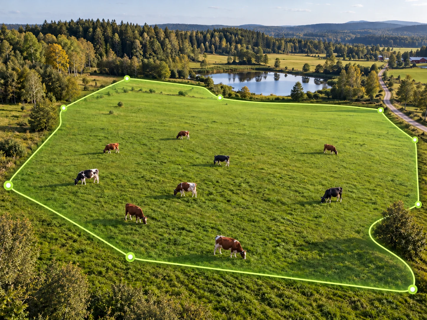 Cattle grazing in a managed pasture